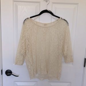 Cream lace blouse